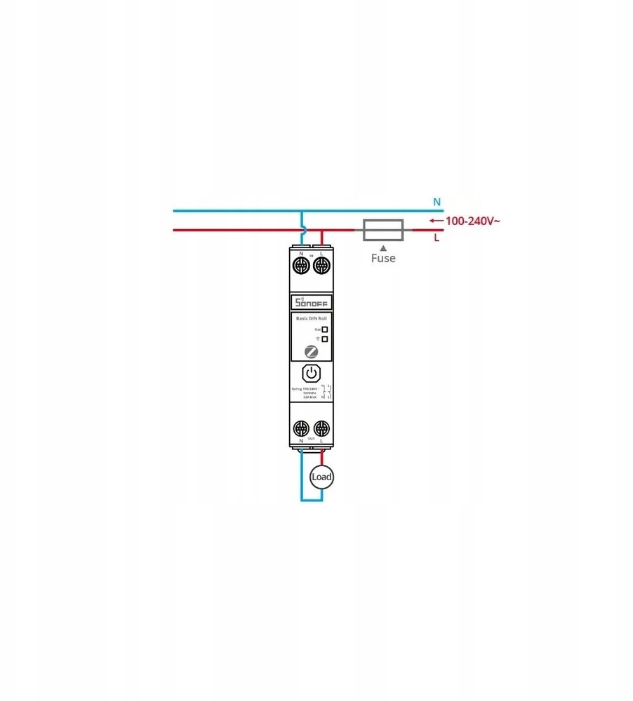 SONOFF Basic ZB1GSP išmanioji Zigbee DIN bėgelio relė 32A