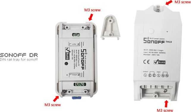 Sonoff Basic R2 1-kanalo išmani relė valdoma WiFi - 230VAC 2200W