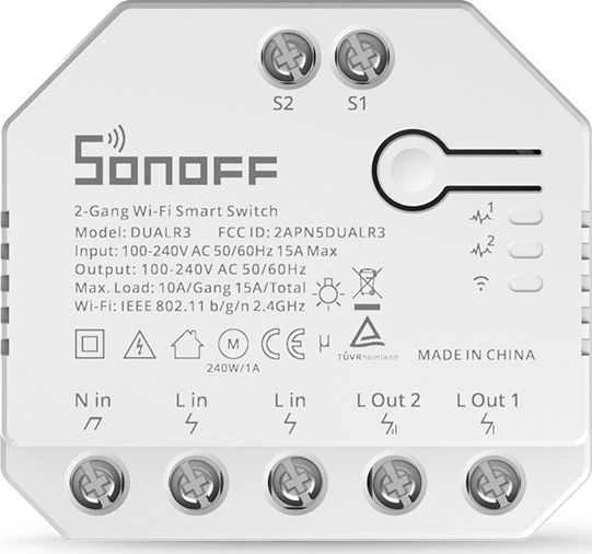 Išmanusis jungiklis WiFi Sonoff Dual R3