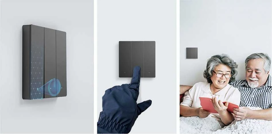 Sonoff SwitchMan M5 Wifi 3 klavišų jungiklis 86mm pločio M5-3C-86