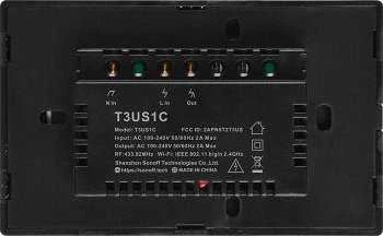 Šakotuvas Sonoff T3US1C - 1-Gang Wi- Fi Smart Wall perjungiklis US - Juoda