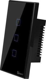 Šakotuvas Sonoff T3US3C - 3-Gang Wi- Fi Smart Wall perjungiklis US - Juoda