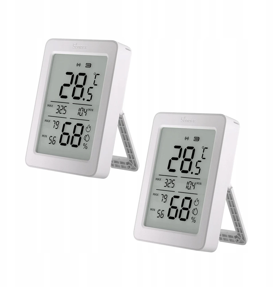 SONOFF ZigBee SNZB-02DR2 temperatūros ir drėgmės jutiklis, 2 vnt.