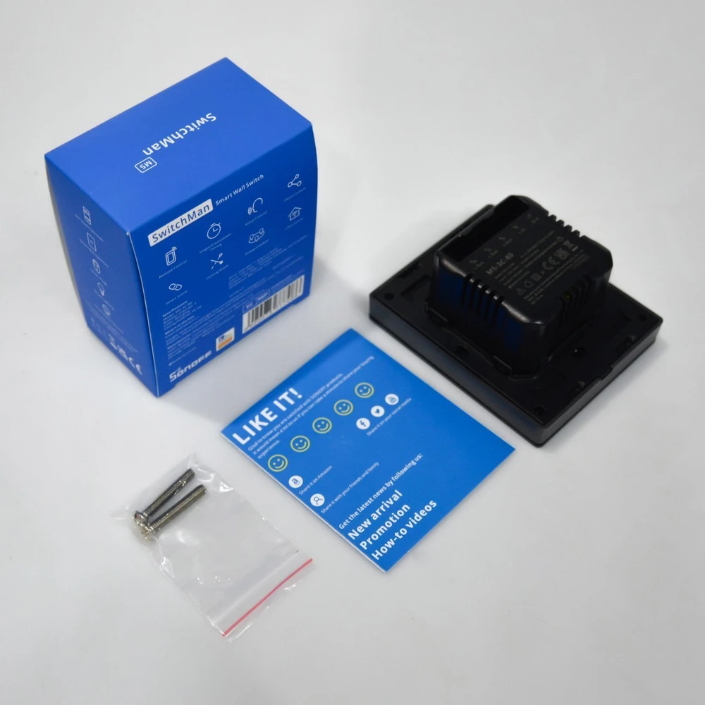 SONOFF M5 3 klavišų sieninis jungiklis 80mm pločio M5-3C-80