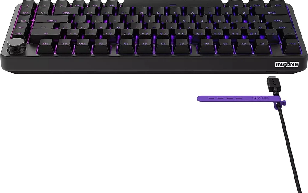 Klaviatūra žaidimams Sony INZONE KBD-H75 TKL US su laidu magnetyczna su pašvietimu juoda
