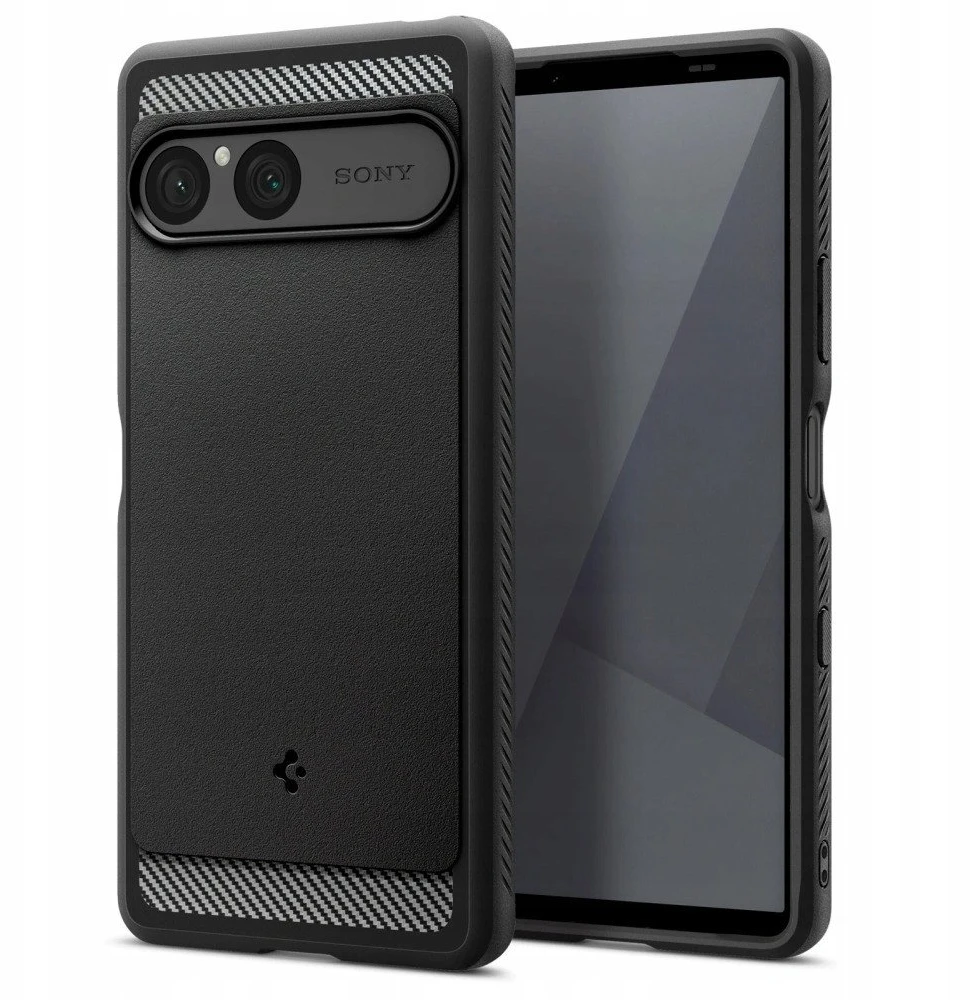 Spigen Rugged Armor dėklas skirtas Sony Xperia 10 VII juodos spalvos