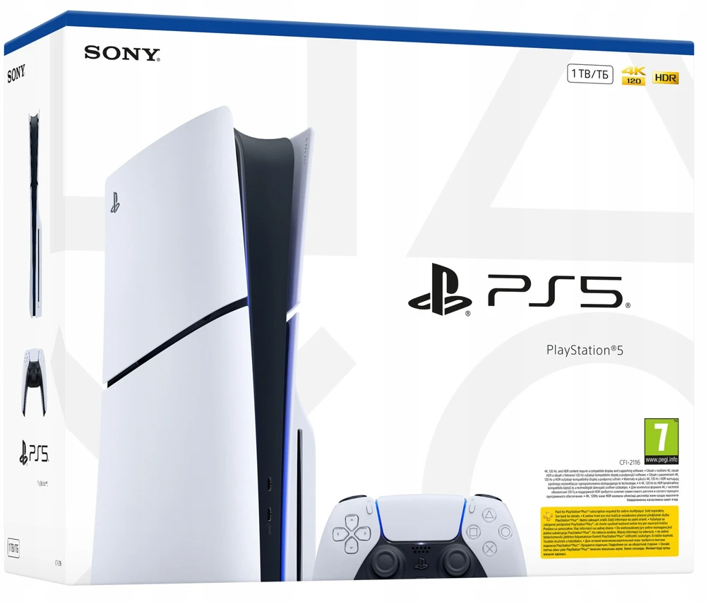 Sony PlayStation 5 SLIM žaidimų konsolė (1 TB SSD, Disc Drive)