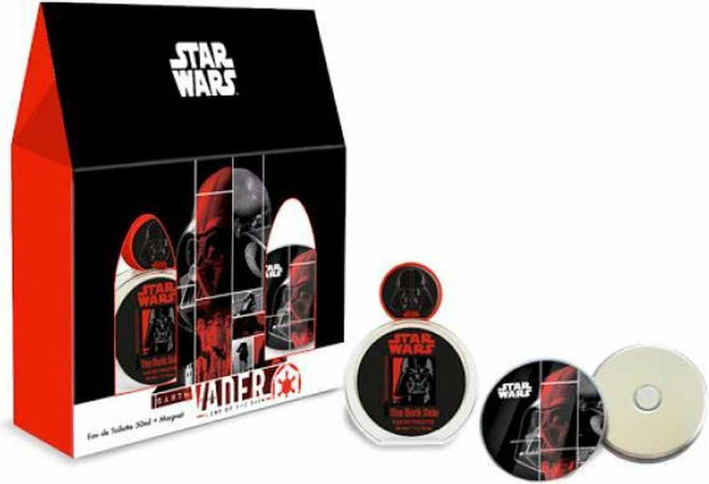 Rinkinys „Disney“: „Žvaigždžių karų“ Darto Veiderio tualetinis vanduo berniukams, 50 ml + „Žvaigždžių karų“ Darto Veiderio kolekcinis magnetas berniukams