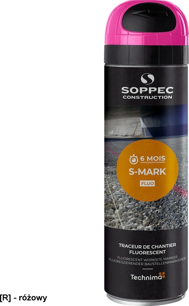 Soppec FASMARK – fluorescenciniai purškiami dažai horizontaliam žymėjimui – raudoni
