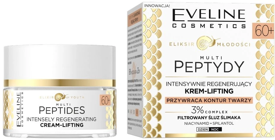 Soraya „Eveline Cosmetics Eliksyras of Youth“ intensyviai regeneruojantis stangrinamasis kremas 60+ 50 ml