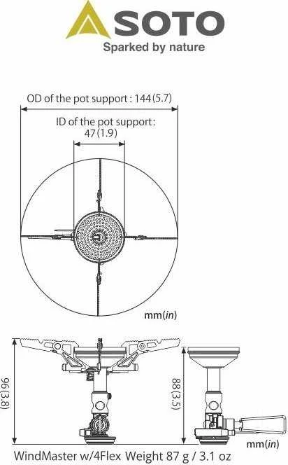 SOTO WindMaster turistinė viryklė su mikroreguliatoriumi, 3260 W galia, 4Flex