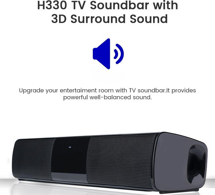 Namų kino sistema SOMOSTEL SMS-H330 2X5w TV Soundbar su 3D erdviniu garsu