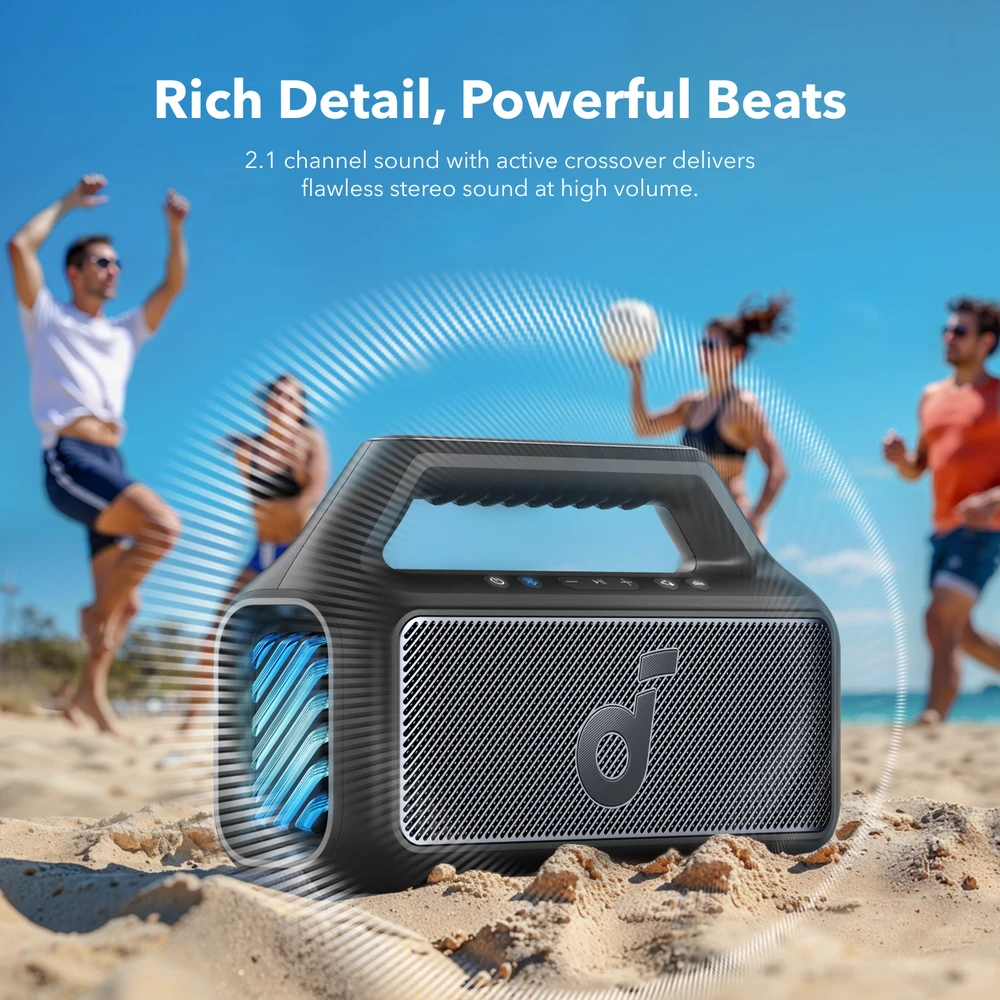 Soundcore Motion Boom 2 nešiojama kolonėlė, žalios spalvos