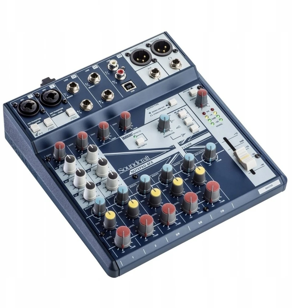 „Soundcraft Notepad-8FX“ – analoginis maišymo pultas, efektų procesorius