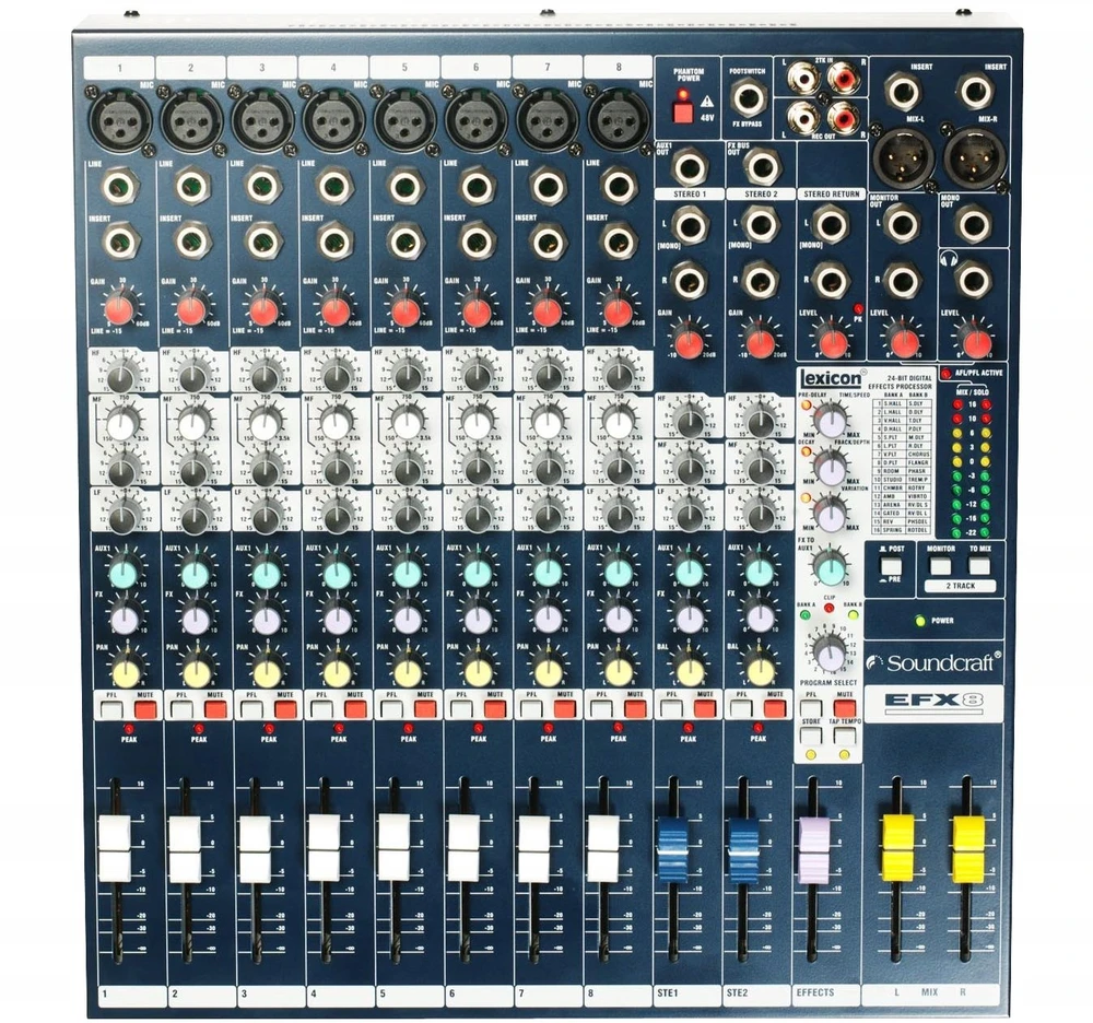 Soundcraft EFX8 – analoginis mikšerinis pultas su efektų procesoriumi