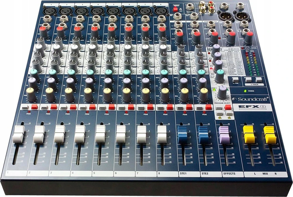 Soundcraft EFX8 – analoginis mikšerinis pultas su efektų procesoriumi