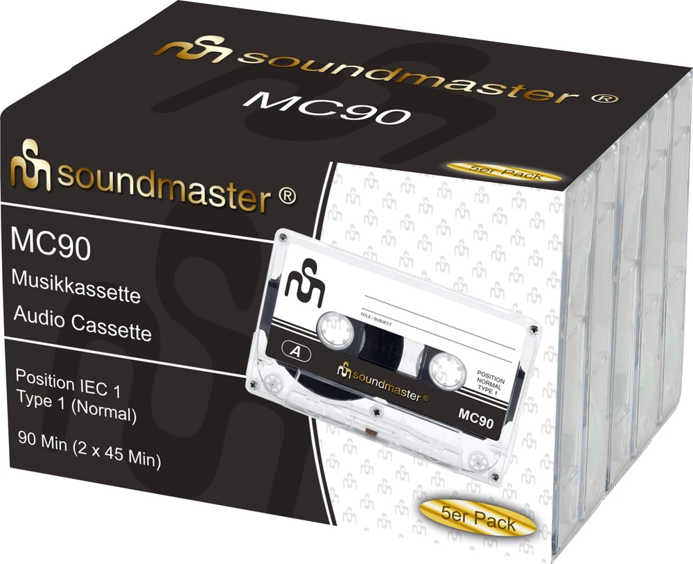 Soundmaster Soundmaster MC90 Kaseta magnetofonowa 90 min 5 vnt.