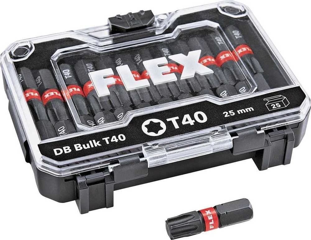 Flex Accessories 25 dalių smūginių antgalių rinkinys FLEX DB T40