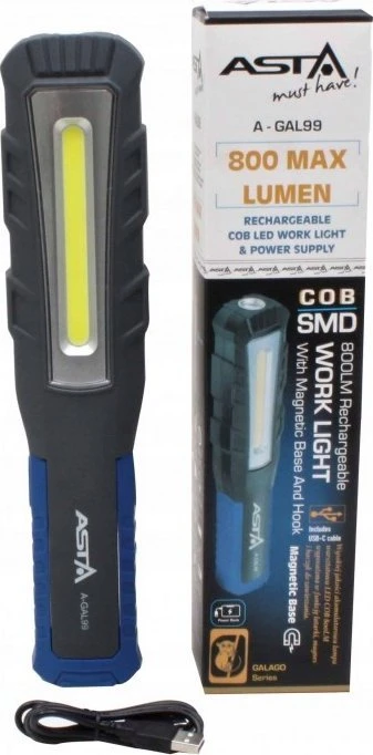 Akumuliatorinis prožektorius ASTA A-GAL8R; LED; 3,7 V; 2x4,4 Ah akum.