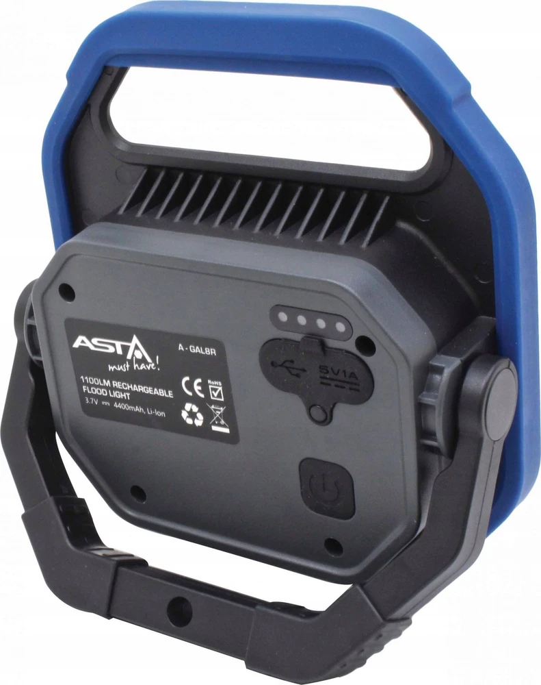 Akumuliatorinis prožektorius ASTA A-GAL8R; LED; 3,7 V; 2x4,4 Ah akum.