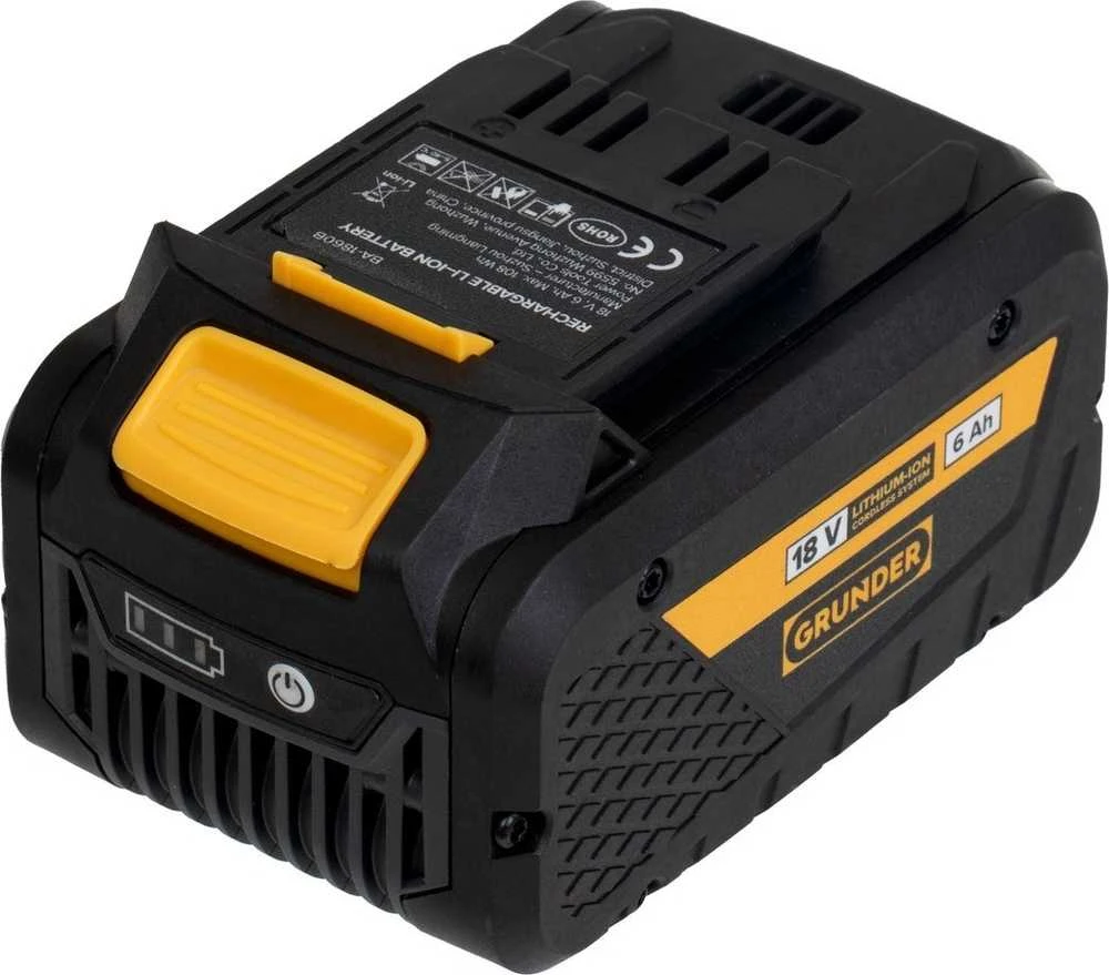 Akumuliatorius Grunder BA-1860B, 18 V, li-ion, 6000 mAh