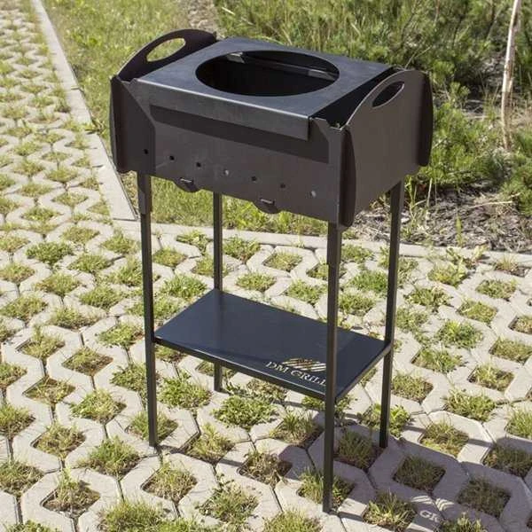 Dm_Grill Kazan Mangal Kazano ar sadžo laikiklis «Cauldron Fix», paverčia šašlykinę (iki 30 cm pločio) kazano krosnele!