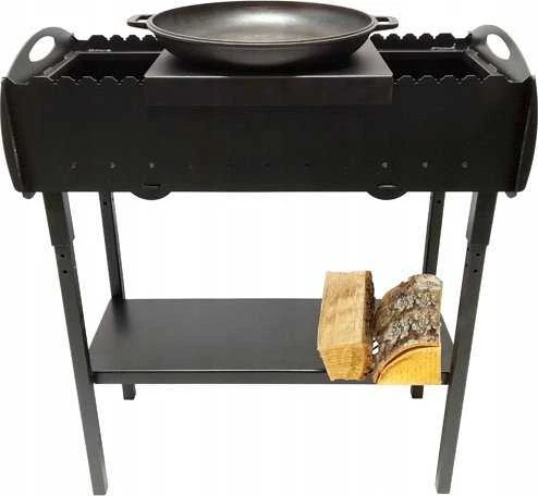 Dm_Grill Kazan Mangal Kazano ar sadžo laikiklis «Cauldron Fix», paverčia šašlykinę (iki 30 cm pločio) kazano krosnele!