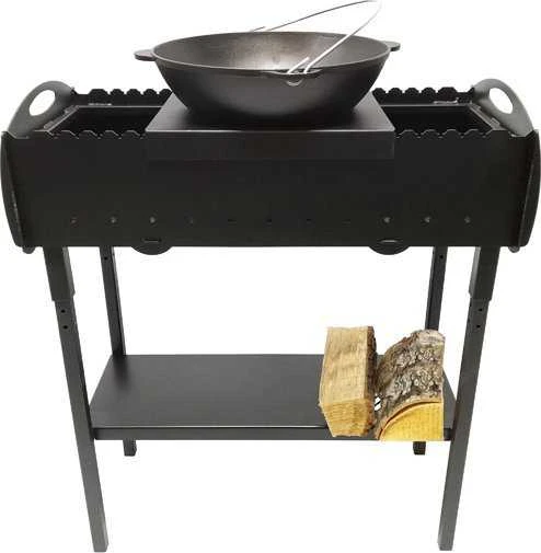 Dm_Grill Kazan Mangal Kazano ar sadžo laikiklis «Cauldron Fix», paverčia šašlykinę (iki 30 cm pločio) kazano krosnele!