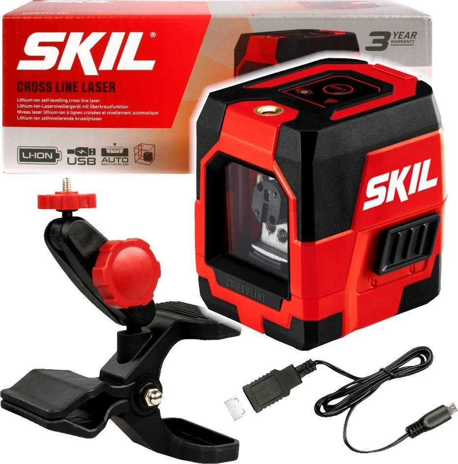 Skil Red Kryžminis lazerinis nivelyras Skil 1910 AA; 3,7 V; 1x1,2 Ah akum.