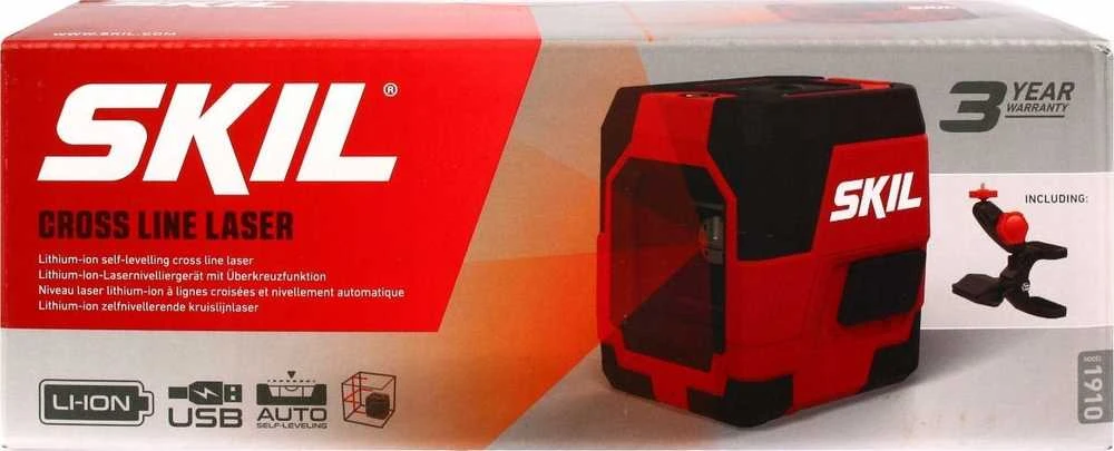 Skil Red Kryžminis lazerinis nivelyras Skil 1910 AA; 3,7 V; 1x1,2 Ah akum.