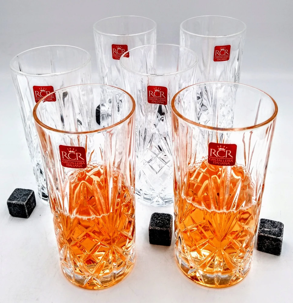 Sourcing Crystal glasses RCR MELODIA HB TUMBLER, tall, 360 ml, 6 pcs.