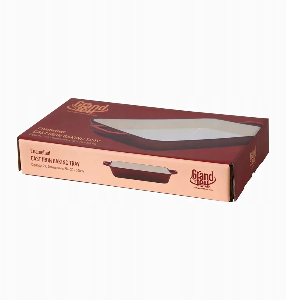 Sourcing Emaliuotas ketaus kepimo indas, 2 l, raudonas