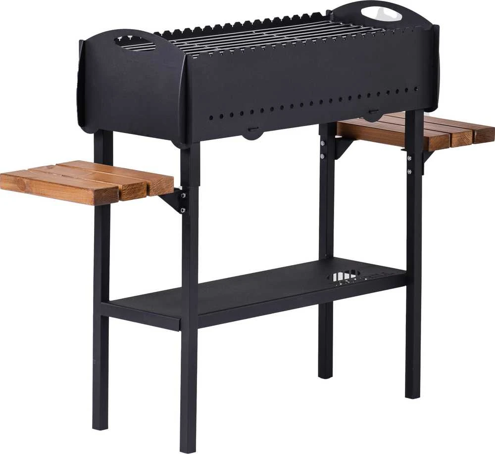 Dm_Grill Bbq Expert Šašlykinė 730x30x85 cm, su lentynomis, metalo storis 3mm