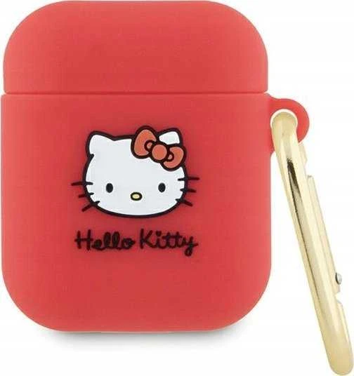 Hello Kitty HKAP23DKHSF AirPods Pro 2 (2022/2023) Dėklas Fuchsia Silicone 3D Kitty Head