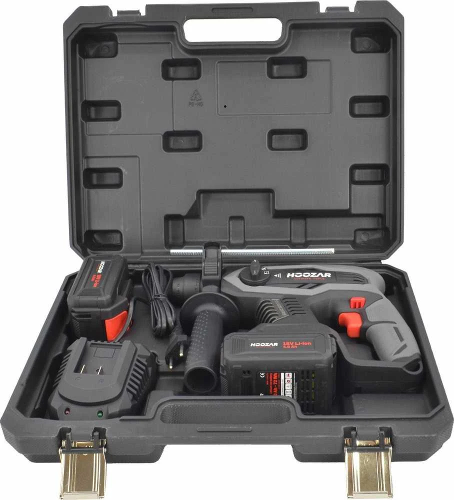 HOOZAR perforatorius su bešepetėliniu varikliu RH10BL, SDS+, 2.2J, 18V, 2x4.0Ah