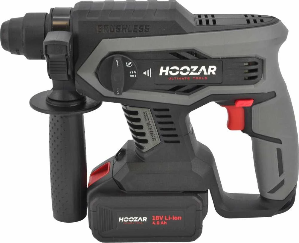 HOOZAR perforatorius su bešepetėliniu varikliu RH10BL, SDS+, 2.2J, 18V, 2x4.0Ah