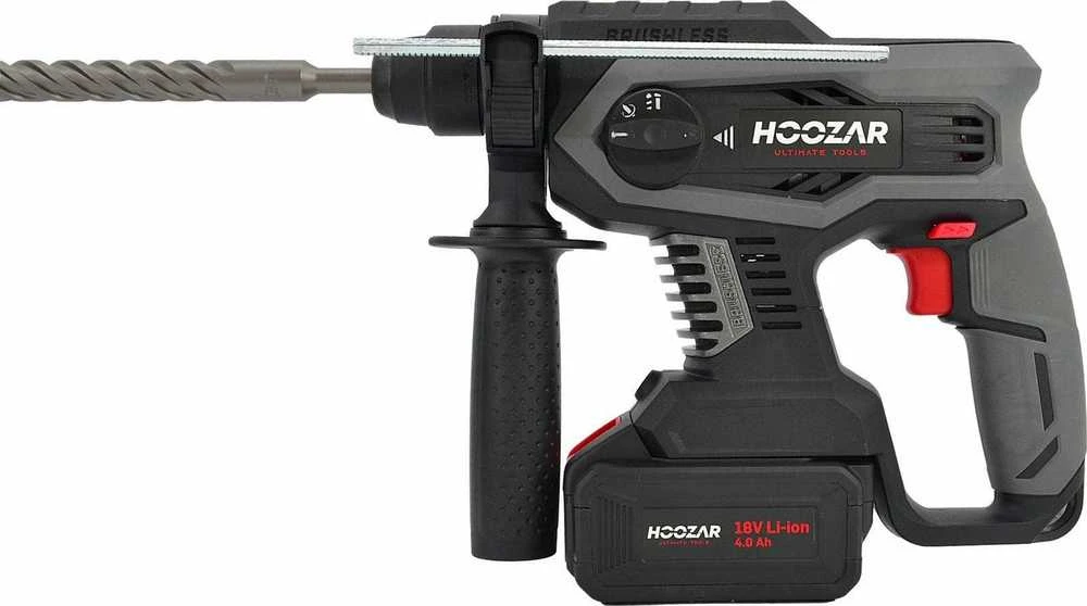 HOOZAR perforatorius su bešepetėliniu varikliu RH10BL, SDS+, 2.2J, 18V, 2x4.0Ah