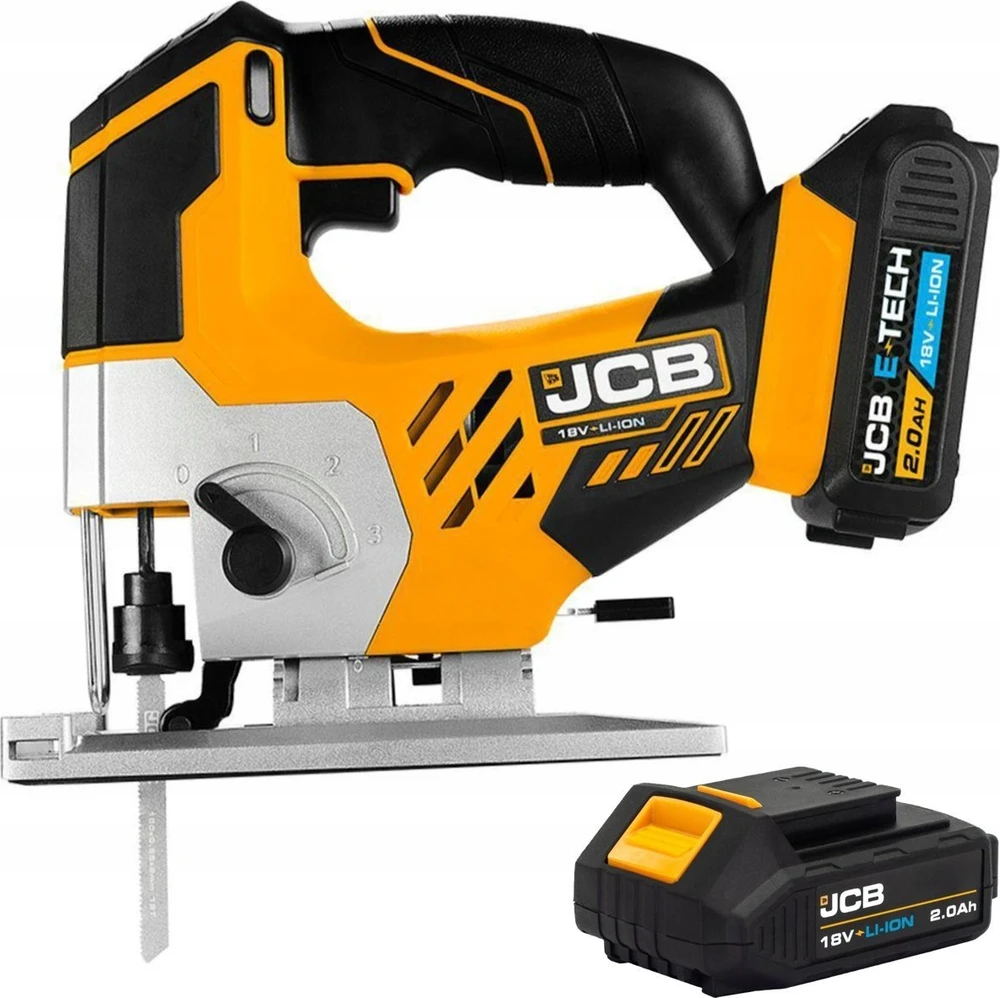 Akumuliatorinis siaurapjūklis JCB 18JS-2XB-E; 18 V; 1x2,0 Ah akum.