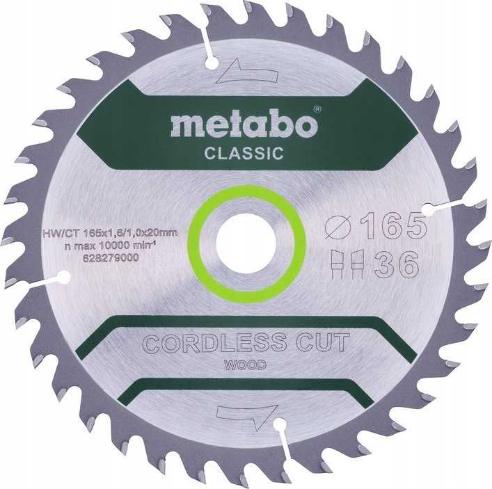 Pjovimo diskas 165x1,8/1,2x20mm, z18, WZ, 20°, Classic., Metabo