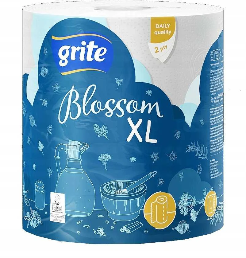 Popierinis rankšluostis Grite Blossom XL, 2 sl.