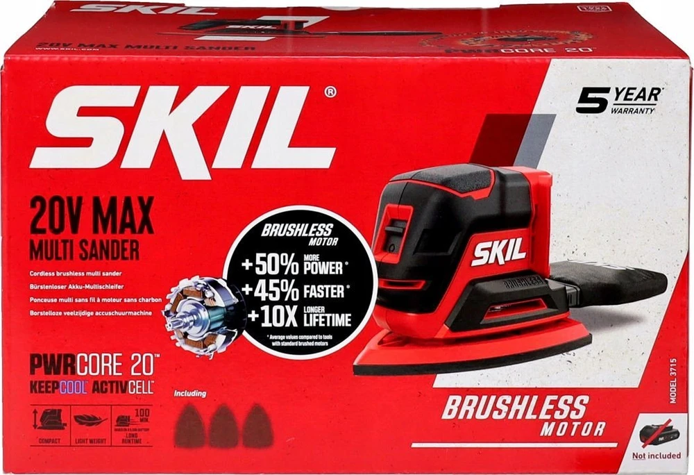 Skil Red Carruzzo SANDER MULTI CORDLESS 3715CA 20V BL