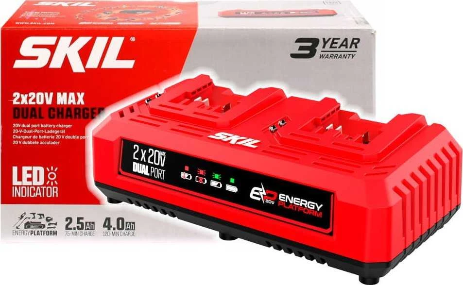 Skil dviejų lizdų įkroviklis su LED indikacija