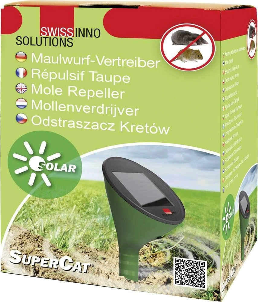 Sourcing Swissinno Solar SuperCat ultrasonic repeller Operating range 650 m2 1 pc.