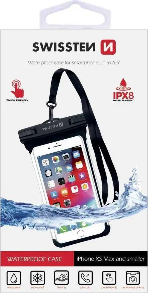 Dėklas Sourcing Swissten Atsparus vandeniui Phone Case IPX8 Juodas