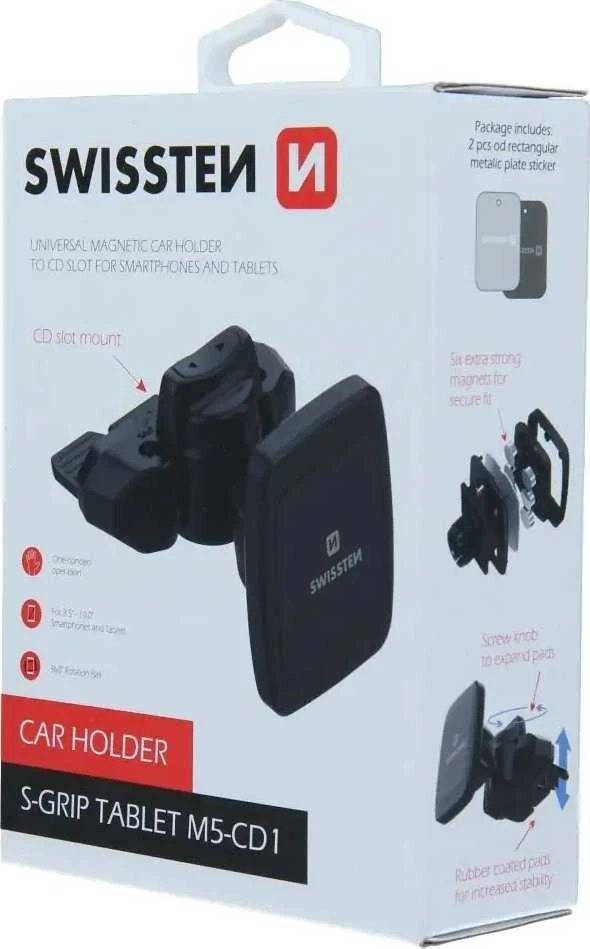 Swissten S-Grip M5-CD1 universalus automobilinis CD / radijo laikiklis planšetiniams kompiuteriams / telefonams / GPS