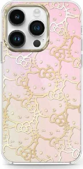 Hello Kitty HKHCN61HCHPEP Apple iPhone 11 / Xr 6.1″ rožinės spalvos kietas dėklas IML Gradient Electrop Crowded Kitty Head