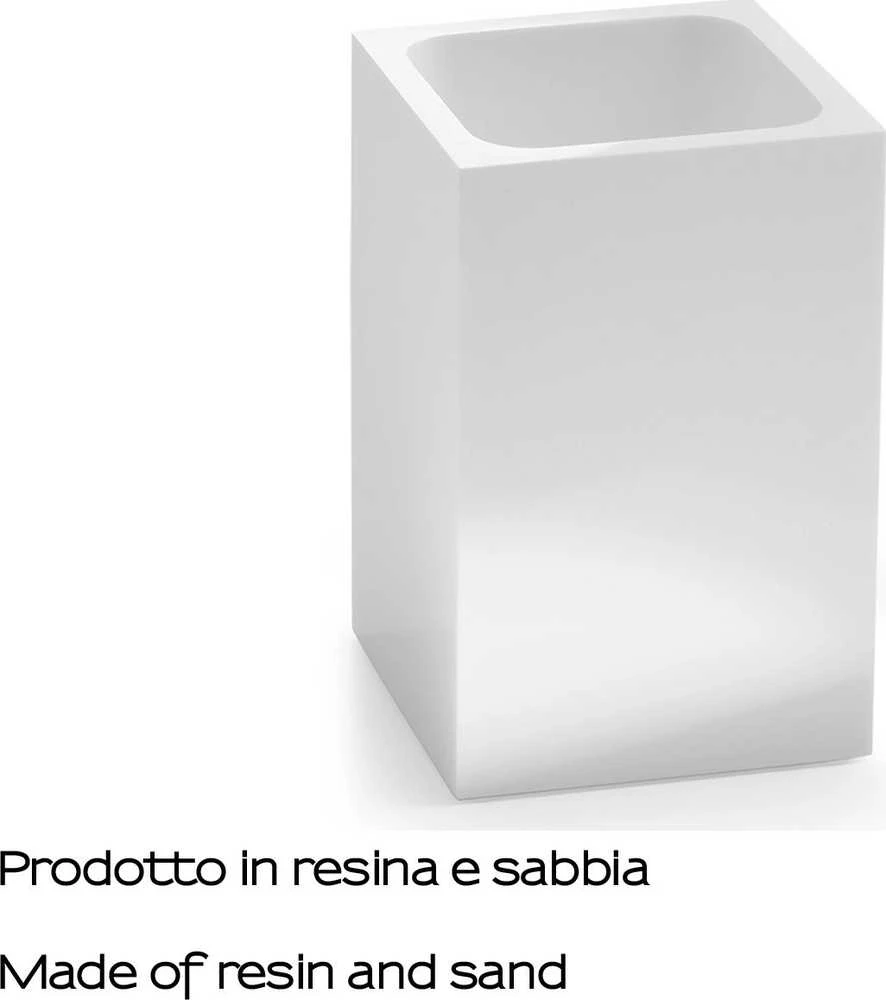 Dantų šepetėlių stiklinė Gedy SOFIA, balta