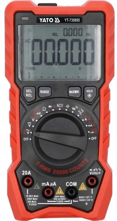 Sourcing Toya Sa Poland Daugiafunkcis skaitmeninis testeris | TRUE RMS AC+DC LCD 25000 (YT-730895)