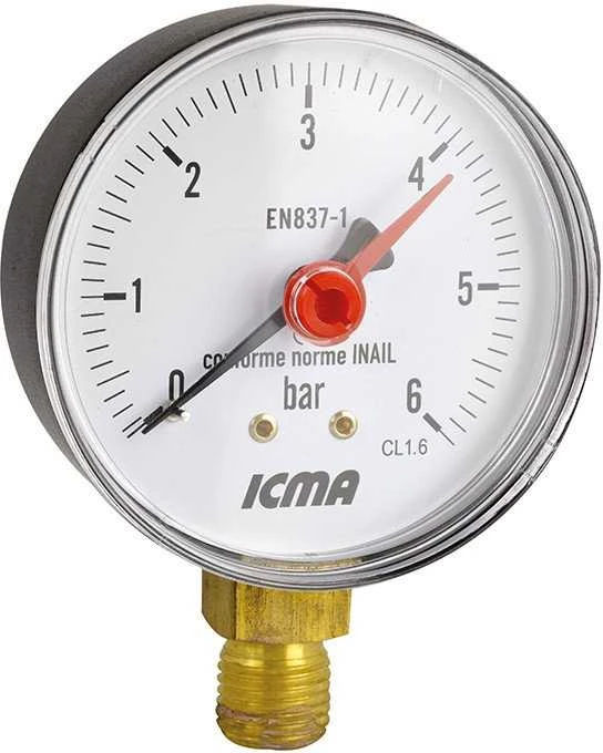 Manometras ICMA 1/4″, 63 mm, 16 BAR