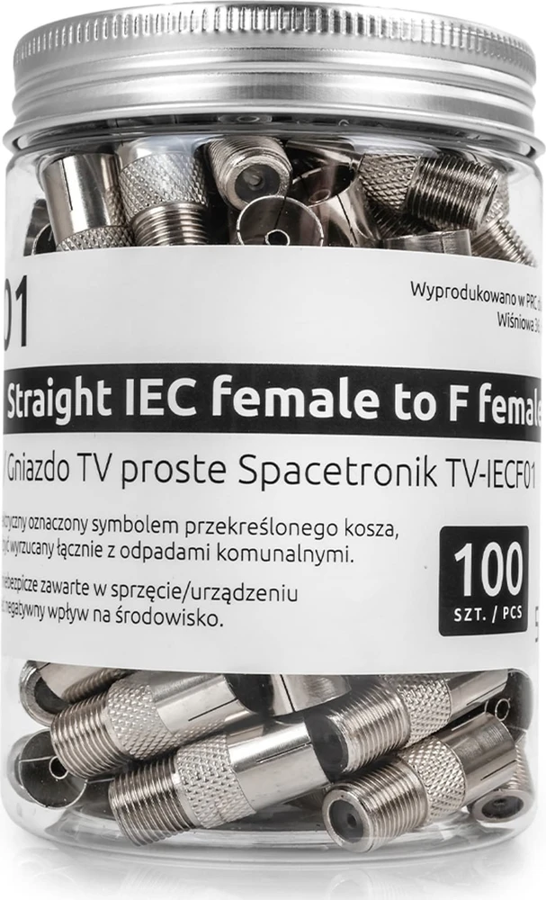 Spacetronik Lizdas F / Lizdas TV proste TV-IECF01 BOX 100szt